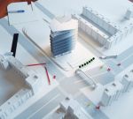 afbeelding van een maquette met huizen en straten