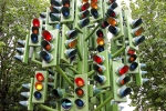 verkeerslichten op een paal
