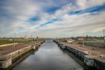 zicht op een sluis